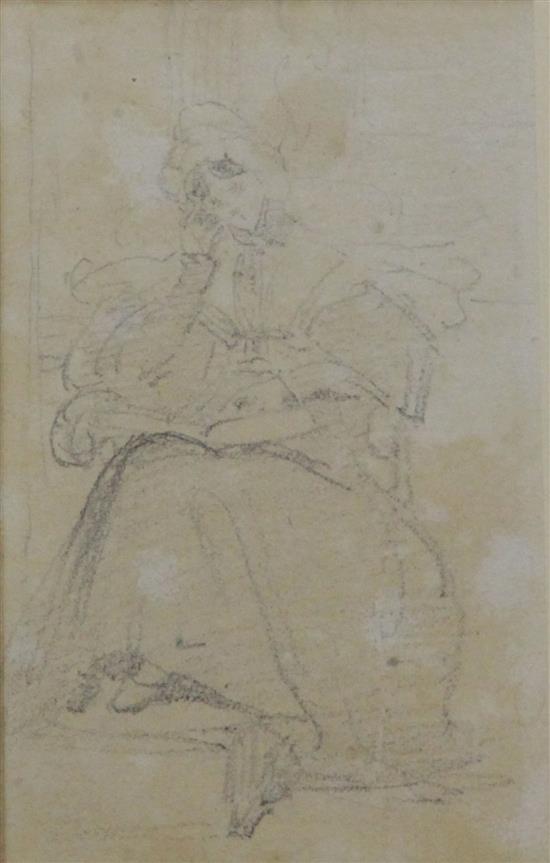 Henry Wyatt (1794-1840) A self portrait, largest 7.25 x 4.5in.